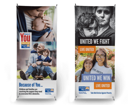 United Way x-frames banners