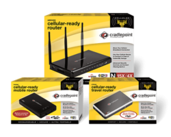 Cradlepoint Cellular-ready Routers packaging