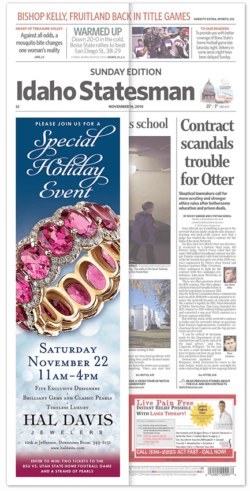 Hal Davis Jewelers holiday event spadea newspaper ad