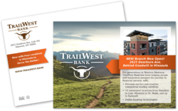 TrailWest Bank grand opening direct mail